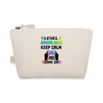 Level JUNIOR HIGH keep calm and game on - Organic Pouch - nature - Front