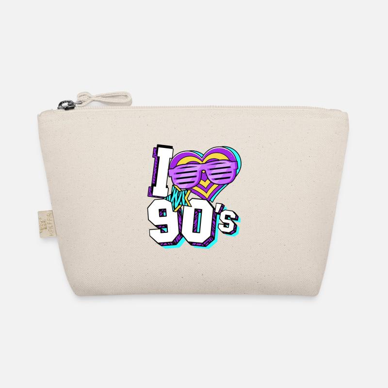 90er Jahre I Love 90s - Bio-Täschchen - Natur