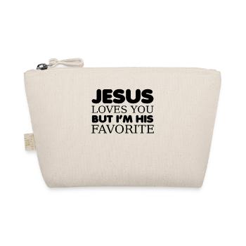Jésus t’aime mais je suis son drôle préféré - Trousse biologique - nature - Devant