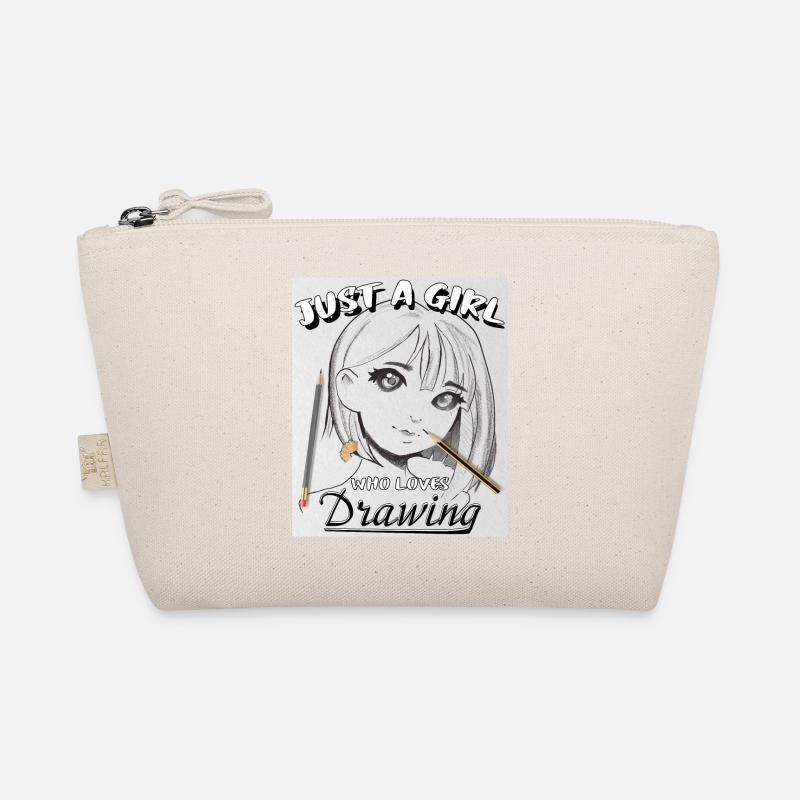 Nur ein Mädchen das Zeichnen mag Bio-Täschchen