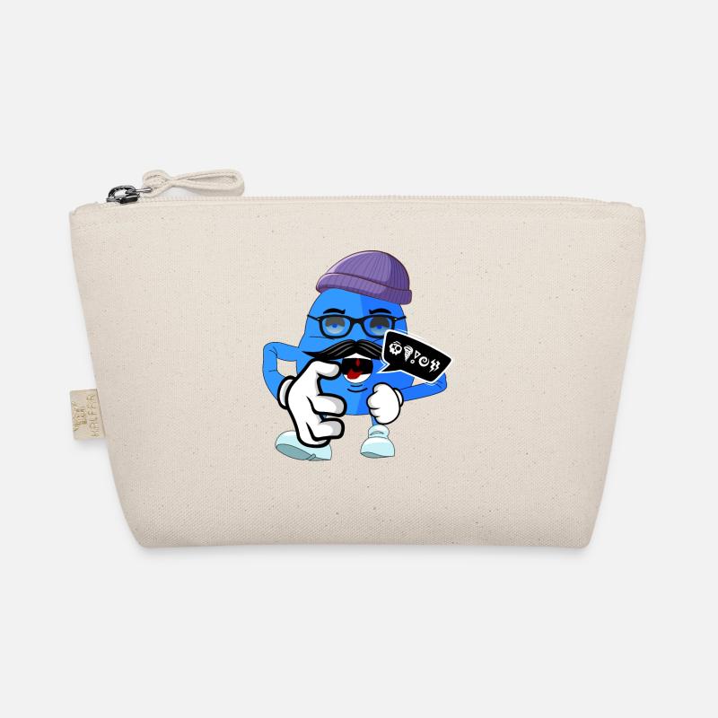 Angry cute comic monster Organic Pouch