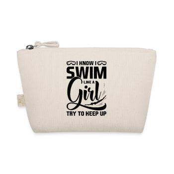 Schwimmerin Schwimmbad Schwimm Sport Schwimmen - Bio-Täschchen - Natur - Vorne