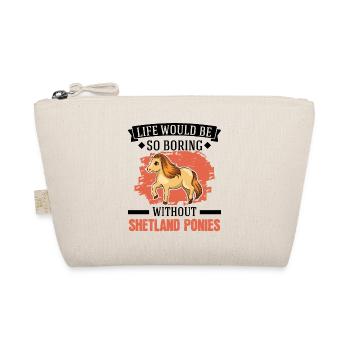 Shetland Pony Geschenk Shetty - Bio-Täschchen - Natur - Vorne