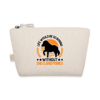 Shetland Pony Geschenk Shetty - Bio-Täschchen - Natur - Vorne