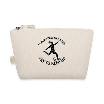 Football Player Woman Football Girl Football Coach - Organic Pouch - nature - Front