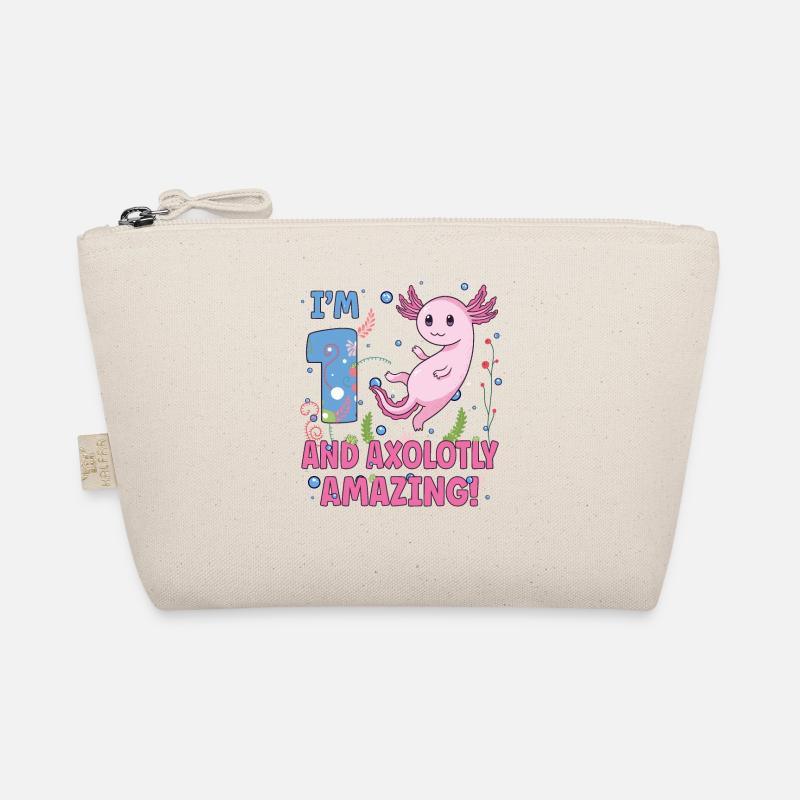 I'm 1 süßes Axolotl 1. Geburtstags Geschenk Bio-Täschchen
