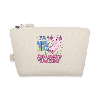 I'm 12 Sweet Axolotl 12th Birthday Gift - Organic Pouch - nature - Front