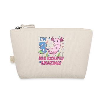 Je suis 3 doux axolotl cadeau de 3ème anniversaire - Trousse biologique - nature - Devant
