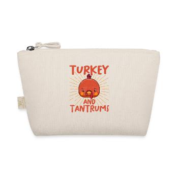 Truthahn und Wutanfälle Lustige Thanksgiving Day - Bio-Täschchen - Natur - Vorne