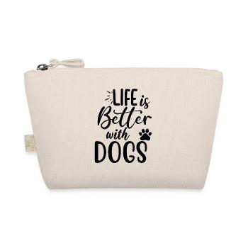 Life is better with dogs - Organic Pouch - nature - Front