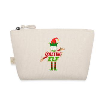 Je suis l’elfe matelassé Ugly Christmas - Trousse biologique - nature - Devant