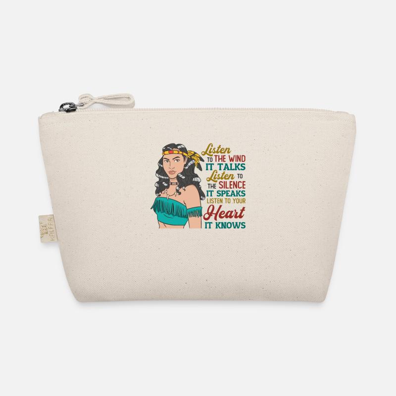 Wind Talks Silence Speaks Heart Knows Indians Organic Pouch