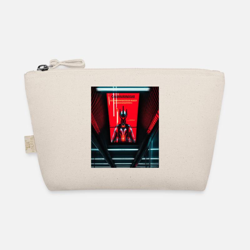 Futuristic cyborg in subway station Organic Pouch