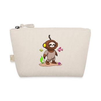 Scuba Diving Sloth Lazy Animal Diving I Gift - Organic Pouch - nature - Front