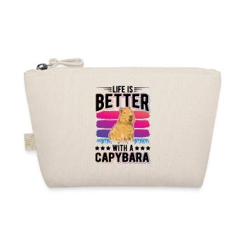 La vie est meilleure avec un Capybara Wasserschwein - Trousse biologique - nature - Devant