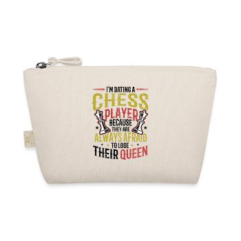 Dating with a chess player Schachfrau - Organic Pouch - nature - Front