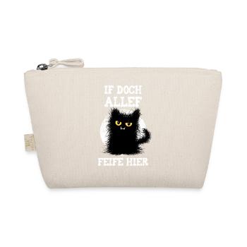Allef Feife Here Wuschelige Cat Muffle Pussy Mieze - Organic Pouch - nature - Front