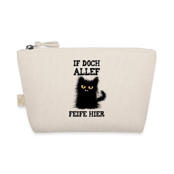 Allef Feife Here Wuschelige Cat Muffle Pussy Mieze - Organic Pouch - nature - Front