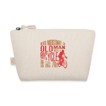 Never Underestimate An Old Man With A Bicycle In - Organic Pouch - nature - Front