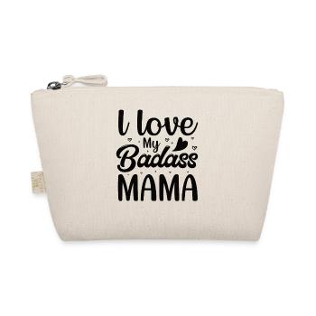 I love my mom parents heart kids - Organic Pouch - nature - Front