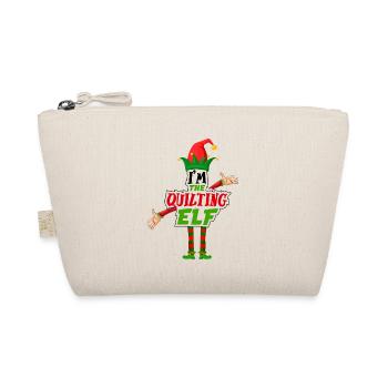 I am the quilting elf Norwegian pattern - Organic Pouch - nature - Front