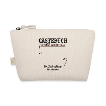 65 Jahre Gästebuch 65. Geburtstag Nachverfolgung - Bio-Täschchen - Natur - Vorne
