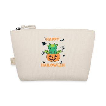 Dragon in Pumpkin Cute Dragons Happy Halloween - Organic Pouch - nature - Front