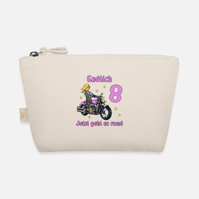 Geburtstagsshirt Motorrad - 8 Geburtstag Mädchen Bio-Täschchen