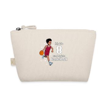Junge spielt Basketball - Ich bin 8 Jahre - Bio-Täschchen - Natur - Vorne