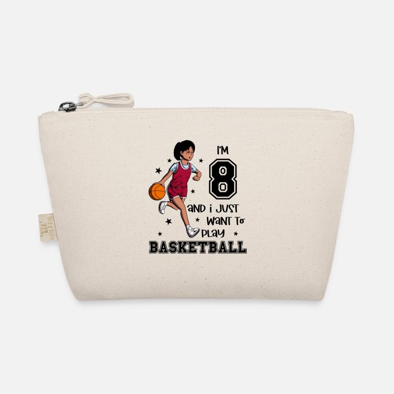 Mädchen spielt Basketball - Ich bin 8 Bio-Täschchen