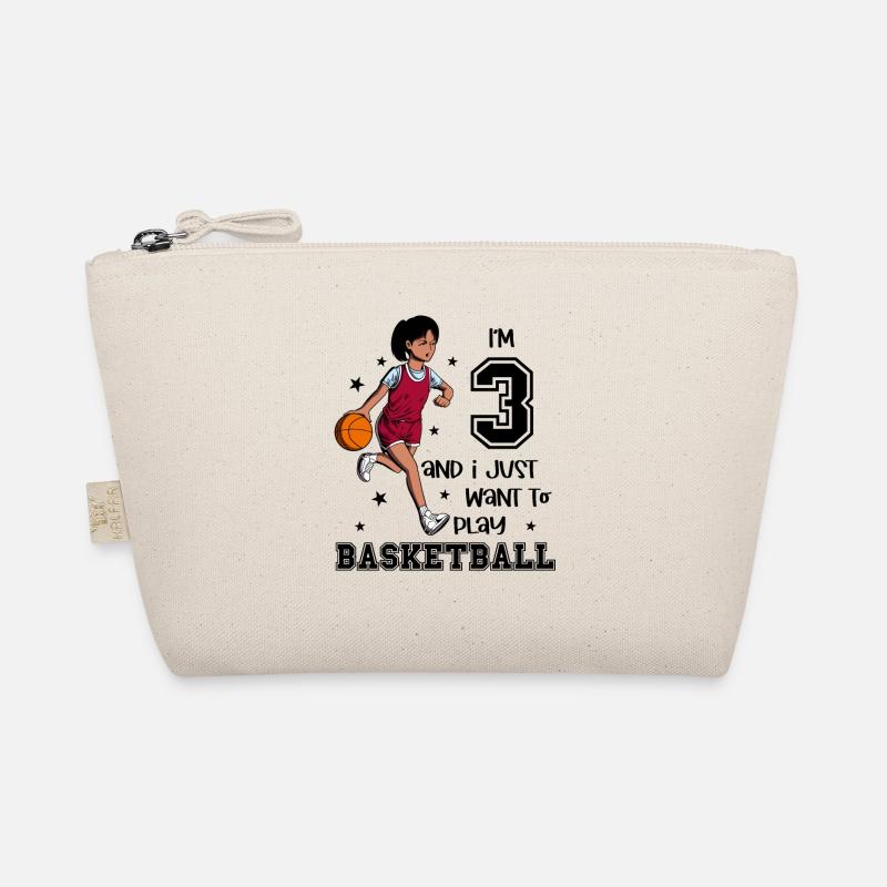 Mädchen spielt Basketball - Ich bin 3 Bio-Täschchen