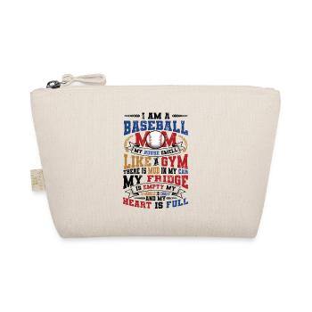 I'm a baseball mom, game day. - Organic Pouch - nature - Front