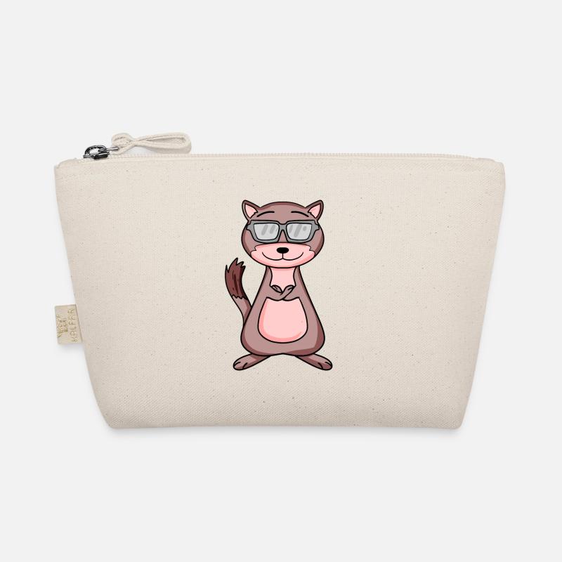 Weasel with sunglasses Organic Pouch