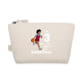 Mädchen spielt Basketball - Ich bin 3 - Bio-Täschchen - Natur - Vorne