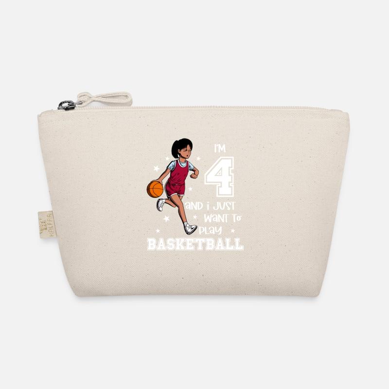 Mädchen spielt Basketball - Ich bin 4 Bio-Täschchen
