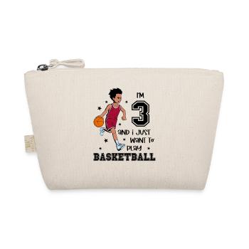 Junge spielt Basketball - Ich bin 3 - Bio-Täschchen - Natur - Vorne