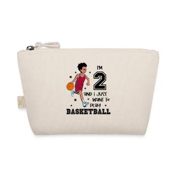 Boy plays basketball - I'm 2 - Organic Pouch - nature - Front