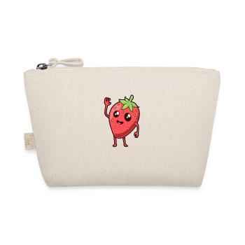Kawaii Comic Strawberry - Organic Pouch - nature - Front