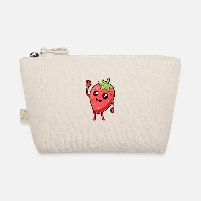 Kawaii Comic Strawberry Organic Pouch