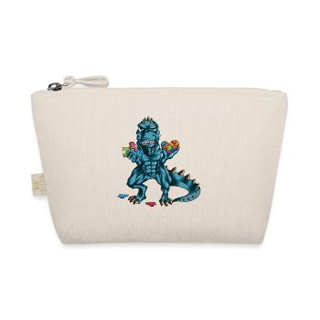 Autism Awareness Raising Dino T Rex Puzzle - Organic Pouch - nature - Front