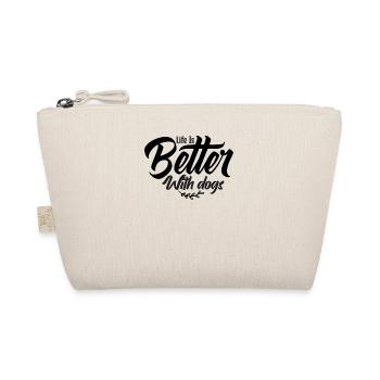 Life is better with dogs - Organic Pouch - nature - Front