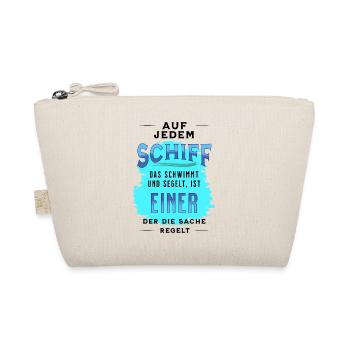 Segeln Segelboot Segler Boot Skipper Geschenk - Bio-Täschchen - Natur - Vorne