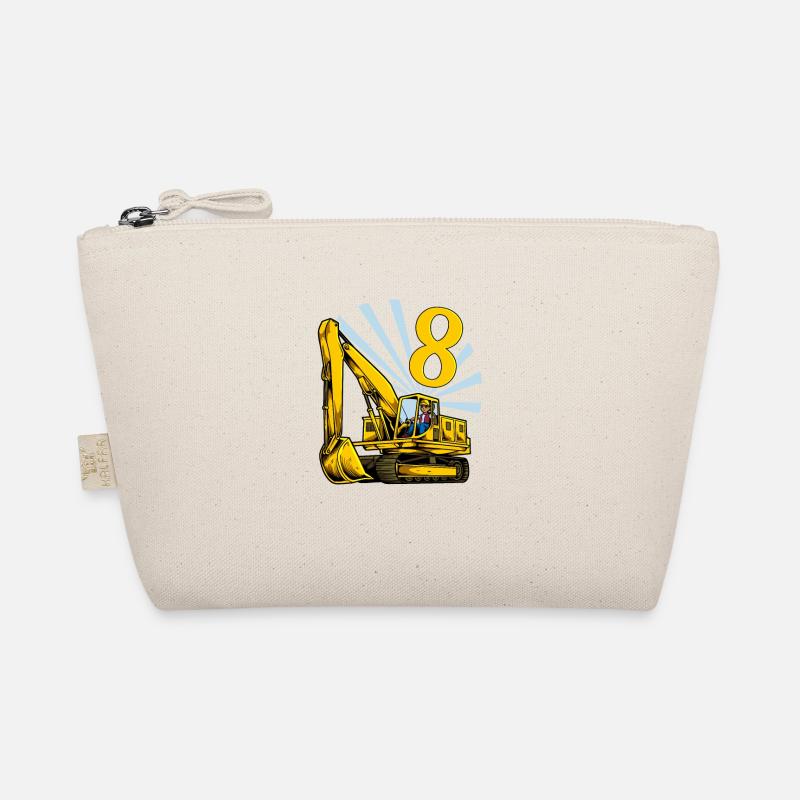 Ich bin 8 - Bagger Geburtstag 8 Jahre Bio-Täschchen