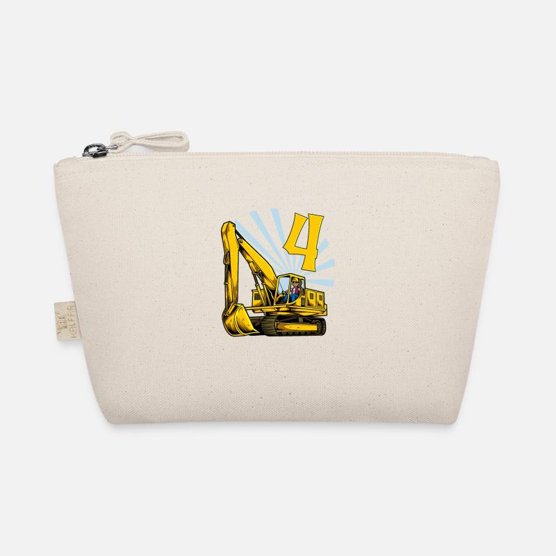 Ich bin 4 - Bagger Geburtstag 4 Jahre Bio-Täschchen