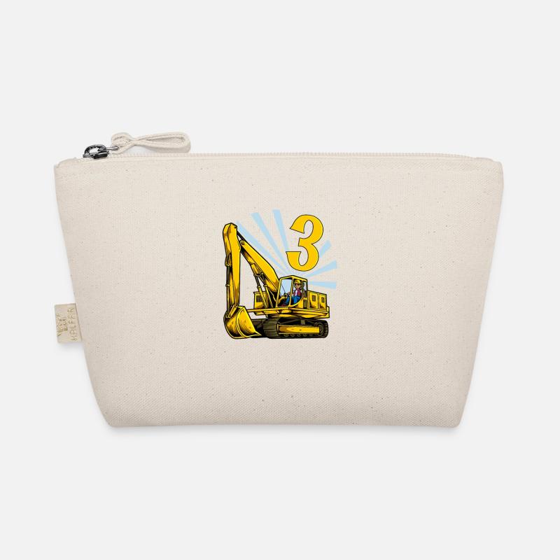 I am 3 - excavator birthday 3 years Organic Pouch