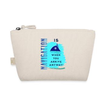 navigation sail boat sailor skipper compass gift - Organic Pouch - nature - Front