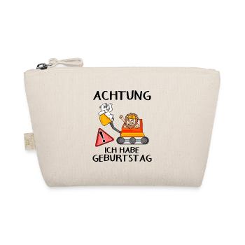 Achtung ich habe Geburtstag - Bio-Täschchen - Natur - Vorne