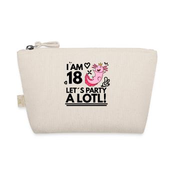 18. Geburtstag Axolotl Ich Bin 18 - Bio-Täschchen - Natur - Vorne