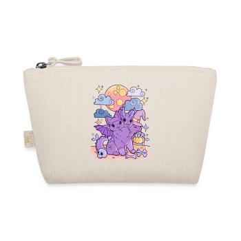 Kawaii Creepy Katze Horror Halloween Pastel Goth - Bio-Täschchen - Natur - Vorne