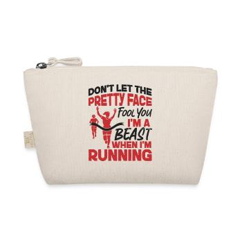 Running Runner Half Marathon Girl - Bio-Täschchen - Natur - Vorne